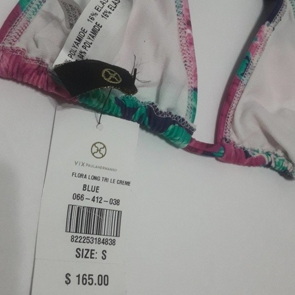 NWT VIX Paula Hermanny Floral Teeny Triangle 2 Piece Bikini Swimsuit Set Small - Picture 9 of 16